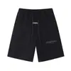Shorts Casuales de Algodón con Cordón Estampado de Letras de Silicona y Estampado de Niebla, de Pierna Media, para Hombres y Mujeres, de Moda