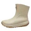 Botas de Lluvia Forradas de Polar Transfronterizas para Hombre, Botas de Lluvia de Media Caña, Zapatos Acuáticos Antideslizantes, Botas de Lluvia de Moda para Exportación, Zapatos de Goma para el Trabajo, Zapatos de Cocina para Hombre
