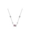 Diseño Nicho Arcoíris Círculo Luz Lujo Collar de Cintura para Mujer, Estilo Lujo Ligero, Temperamento a la Moda, Versátil Cadena Clavicular de Alta Gama