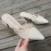 Moda Casual Confortável Apontada com Salto Aberto Mules para Mulheres Primavera/Verão 2026 Comércio Transfronteiriço