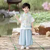 Conjunto Hanfu para Niños Verano Estilo Chino Nuevo Estilo Chino Traje de Actuación para Jardín de Infancia Niños Bebé Estilo Antiguo Traje Tang