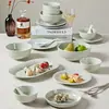 Celadón de Color Bajo Esmalte Estilo Chino 2026 Nuevo Set de Cuenco y Plato de Cerámica de Alto Valor, Set de Vajilla para Cuenco de Arroz, Set de Cuencos y Platos