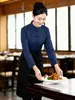 Ropa de Trabajo para Restaurante Chino Estampado Otoño Invierno Restaurante Chino Hotel Restaurante Hot Pot BBQ Mesero Ropa de Trabajo Especial Mujer