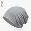 Gorro de Punto para Otoño e Invierno para Hombre, Gorra Lisa de Algodón, Estilo Urbano, Moderno, Genial, Versátil, Elegante Gorro para Dormir, Bandana