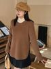 Suéter de Punto con Cuello Redondo para Mujer Tallas Grandes, Camiseta Básica de Manga Larga, Invierno 2026, Suéter de Estilo Holgado y Relajado para Mujeres Tallas Grandes 22727