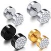 EBAY AliExpress Venda Quente Diamante de Lama Wafer Brincos Masculinos Femininos Brincos Alargamento Falso de Orelha 8mm