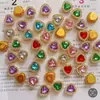 Ventas Directas de Fábrica Transfronterizo Nuevo Modelo Base Dorada en Forma de Corazón Rhinestones de Garras Cosidos a Mano DIY Accesorios para Ropa Súper Brillantes Venta al por Mayor