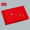 9Hrtp Soporte para Pendientes de Terciopelo Rojo Soporte de Exhibición de Joyería de Terciopelo Pendientes Colgador Creativo de Hoja Pendientes Pequeños Adornos