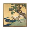 Pintura de Tulipán y Mariposa Estilo Chino Pintura Decorativa para Sala de Estar Pintura Tradicional Estilo Japonés Pintura Colgante Pared de Fondo de Sofá Regalo de Inauguración de Casa Mural
