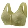 Sutiã de Meia-idade com Fecho Frontal Transfronteiriço Plus Size Roupa Íntima Fina Sutiã Push-up Top Feminino Sutiã Nadador Beauty Back Sem Aro