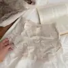 Calcinha de renda escovada estilo vintage para mulheres, macia e delicada com fio colorido, forro 10A de seda, cintura média, calcinha que abraça o quadril