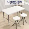Mesa plegable para exteriores, Mesa rectangular portátil para montar puestos, Mesa larga simple para uso doméstico, Mesa de comedor pequeña para estudiar y comer