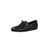 Estilo Britânico Old Money Mocassins de Cadarço em Couro Lavado Primavera 2026 Salto Baixo Robusto Bico Redondo Couro Genuíno Boca Profunda Sapatos Individuais para Mulheres