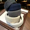 Diadema de punto texturizado con estampado estilo coreano para principios de otoño, diadema versátil retro de corona alta, pinza para el pelo para uso diario