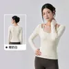 Conjunto de Roupa de Yoga Feminina, Conjunto Fitness Casual de Manga Longa Emagrecedor, Usável para Pilates ao Ar Livre, Conjunto Esportivo de Cintura Alta e Levanta Bumbum