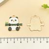 47 pingando óleo desenho animado estilo nacional fofo panda gigante pingente brincos DIY colar chaveiro acessórios de joalheria materiais