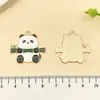 Acessórios de chaveiro de liga de óleo de bambu de panda fofo da maré nacional, pingente DIY, pingente de corrente de celular, materiais artesanais