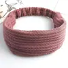 Diadema de punto de ala ancha estilo coreano para lavarse la cara con cordón, pañuelo para la cabeza cálido simple, diadema, gorro de moda para el posparto, accesorios para cubrir el cabello blanco