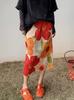 Ancla Falda de Venta Caliente para Mujer de Gama Alta Estampada Midi Combinable de Un Paso Recta Falda Miyake de Cadera