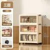 Armario de Almacenamiento Plegable sin Instalación para el Hogar, Sala de Estar, Dormitorio, Armario de Cocina, Armario Multicapa para Artículos Varios, Armario de Almacenamiento de Plástico Engrosado
