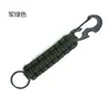 Llavero Trenzado de Paracord para Exteriores con Abrebotellas Llavero Hebilla de Forma Especial Colgante Multifuncional Tejido a Mano para Mochila