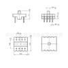 Base de Anillo Magnético 026-1 Base 12Mm*12Mm 4+4 Pines Base Inductor Base de Tope Pequeño