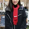 Novedad Otoño e Invierno Moda Coreana Accesorios de Punto Bufanda Pequeña, Color Sólido Floral Versátil Bufanda Babero Pequeña, Bufanda Pequeña para el Cuello