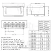 Conector enchufe macho 2. Carcasa de plástico 54mmxh conector 2p 3 4 5 6 7 8 10-20p conector