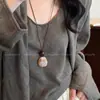 Novo Colar Retro com Borla Estilo Chinês para Mulheres, Estilo Boêmio, Estilo Étnico, Temperamento Único, Acessório de Colar para Clavícula Inspirado no Zen