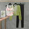 Ropa Deportiva a Prueba de Golpes con Espalda en I para Mujer, Conjunto de Ropa Deportiva de Color Contrastante y Espalda Bonita para Correr y Yoga, Dos Piezas Estilo Nuevo