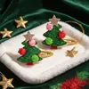Exclusivamente para Exportação: Presilhas de Cabelo Árvore de Natal, Presilhas Bico de Pato para Festas de Fim de Ano para Meninas, Presilhas de Cabelo Pequenas em Forma de Árvore com Pom-Pom para Meninas