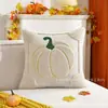 Fronha de Travesseiro de Abóbora de Halloween Transfronteiriça Pelúcia Bordada Decorativa Capa de Almofada Sala de Estar Sofá Atmosfera Travesseiro Quarto Travesseiro Lombar