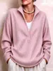 Europa Transfronteriza Comercio Exterior 2026 Otoño/Invierno Nuevo Estilo para Mujer Top de Punto Waffle con Abertura y Cuello Profundo en V