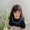 Horquilla de Lazo de Gasa Coreana Estéreo Simple Niña Elegante Moño Alto Clip Superior Corona de Princesita Horquilla Tocado