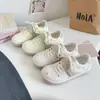 Novos Mocassins Casuais Branco e Azul para Mulheres, Tênis Blueberry Cheesecake, Sapatos Doces Be-6952