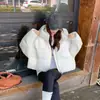 Chamarra acolchada con capucha de corte holgado, chaqueta de algodón cálida y elegante 2026, abrigo corto de invierno con capucha de moda para mujer