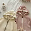 Timo girls chaqueta con capucha y cremallera de punto nueva y elegante para primavera y otoño, top casual de estilo lindo y suave con dibujos animados