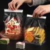 Bolsas de Empaque Crujientes de Copo de Nieve, Bolsas para Galletas, Bolsas para Dulces, Bolsas para Turrón de Postre, Bolsas Transparentes para Pan con Sellado de Borde Enrollado al por Mayor