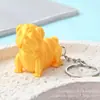 Múltiples Colgantes de Llavero de Animales Realistas Impresos en 3D, Figuras Modelo Articuladas Móviles de Oso y Zorro