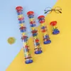 Tubo de Sonido de Lluvia Tubo de Arena Orff Educación Temprana Auditiva Plástico Materiales Didácticos Tubo de Sonido de Lluvia de Manivela para Niños Juguete de Reloj de Arena Arcoíris