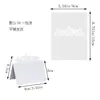 Tarjeta de Asiento Nieve Navideña de Nuevo Producto Transfronteriza Corte Láser Tarjeta de Mesa Festiva Blanco Hielo Tarjeta Pequeña Blanco Perla