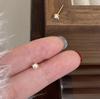 Brincos de Estrela para Mulheres, Acessórios de Orelha com Design Único de Estrela de Cinco Pontas, Brincos de Pérola Sintética com Quatro Garras para Uso Diário