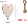 Al por mayor en blanco 10 cm con agujero amor madera DIY Acción de Gracias Día de San Valentín Navidad decoraciones de madera 24