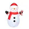 Muñeco de Nieve Inflable Navideño de 1.2m con LED Colorido Giratorio para Decoración de Fiesta Festiva en Jardín Exterior