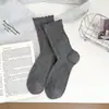 Calcetines de Media Pantorrilla Ligeros de Nuevo Estilo para Mujer Primavera y Verano con Bordes Fruncidos, Calcetines Holgados Estilo Ballet, Transpirables, Resistentes al Olor, Absorbentes de Sudor de Media Pantorrilla