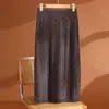 Saia midi de tricô trançado de cintura alta para mulheres, outono/inverno, saia lápis justa ao corpo, modeladora, versátil, 100% lã