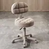 Taburete de Belleza, Taburete Giratorio Ajustable para Salón de Belleza, Taburete de Peluquería, Taburete Redondo para Barbería, Silla Redonda para Maquillaje en Casa