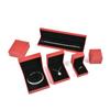 Caja de Joyería con Tapa abatible y Ángulo Recto de Piel Sintética, Caja de Embalaje de Joyería Dorada, Caja de Joyería para Anillos, Colgantes y Collares