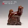 Figura de Perro de Cerámica Tang Sancai Decoración del Hogar Sala de Estar Entrada Oficina Artesanías Adorno de Perro Perro del Zodiaco Decoración del Hogar