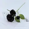 Popular Hortensia Crisantemo Artificial de 3 Ramas para Decoración de Boda Campestre y Accesorios de Fotografía, Venta al por Mayor Transfronteriza